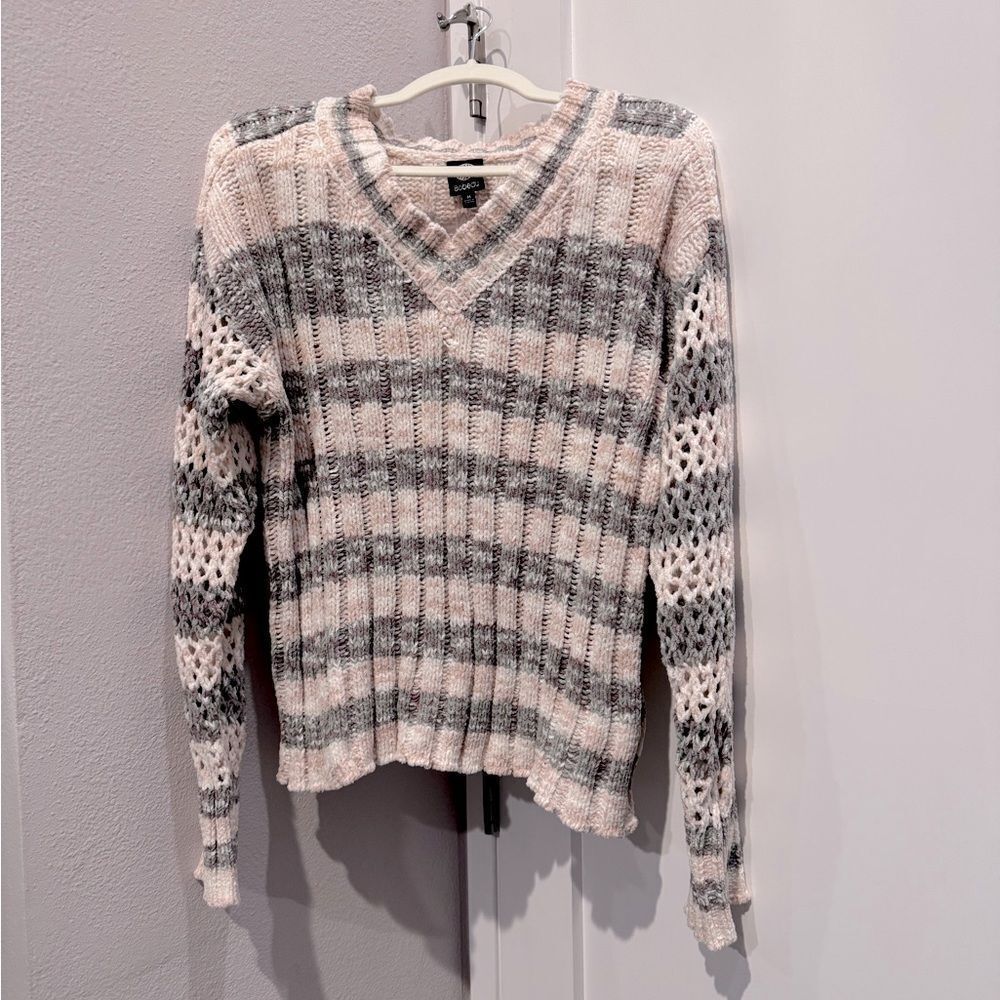 BOBEAU‎ Multi Color Knit Sweater V-Neck